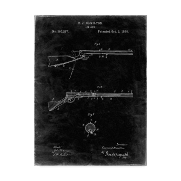 Trademark Fine Art Cole Borders 'Daisy Air Rifle Patent Art' Canvas Art, 24x32 ALI22090-C2432GG